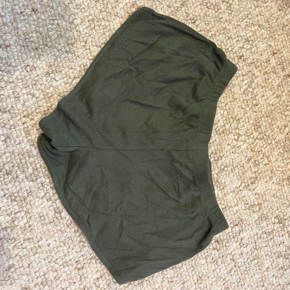 Hippie Love green mini shorts, barely worn, size not noted (guessing small)